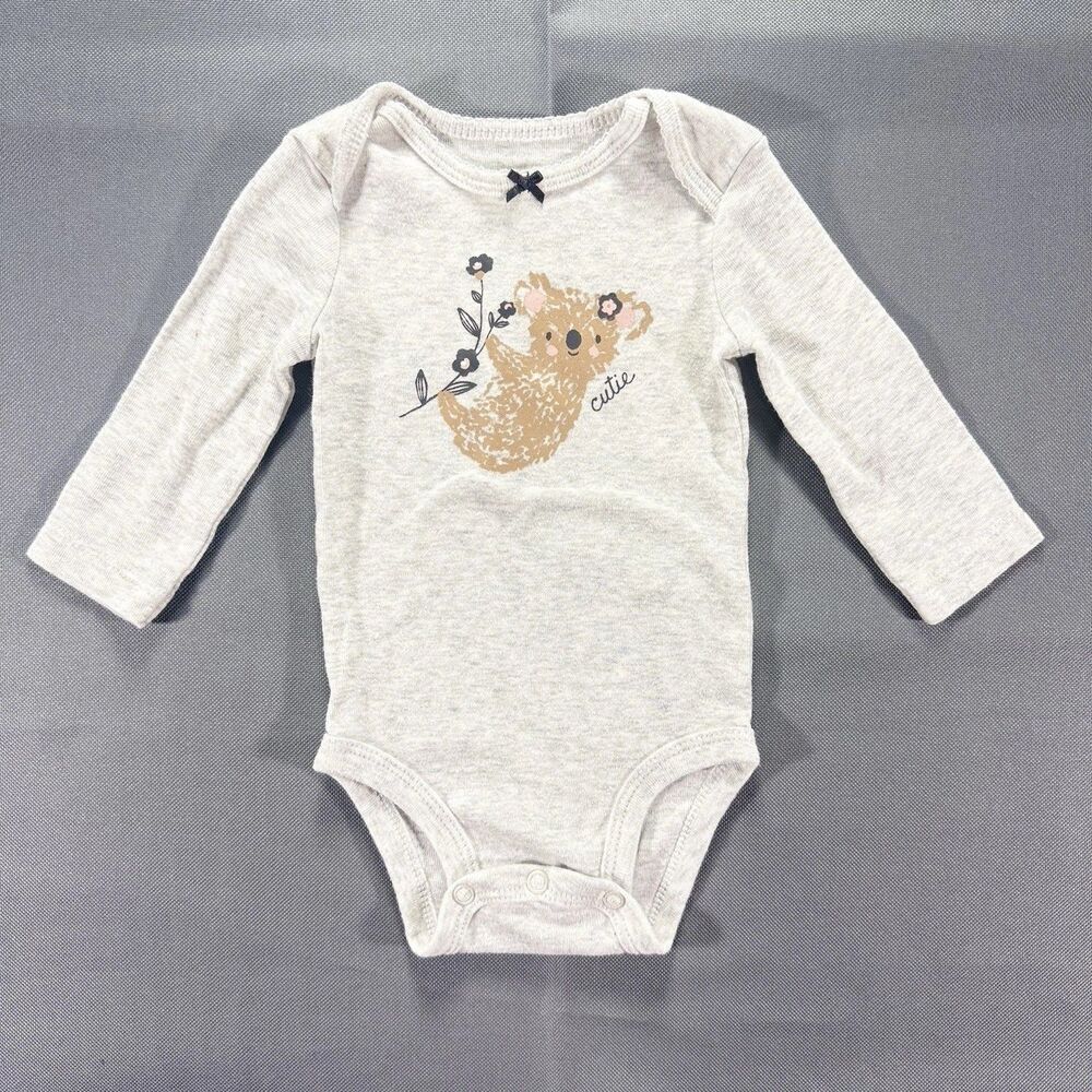 Carters 3m Babygirl Koala Cutie Longsleeve Bodysuit